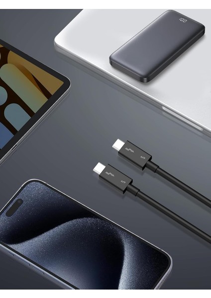 Thunderbolt 5.0 Type-C Kablo – 240W Pd Hızlı Şarj, 120GBPS Veri Aktarımı, 16K 60Hz Görüntü Desteği, E-Marker Akıllı Çipli, Thunderbolt 3/4/usb4 Geriye Uyumluluklu Örgü Kablo | ZR1107 indirimleri