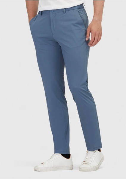 Mavi Düz Örme Jogging Fit Casual Pantolon fiyatları