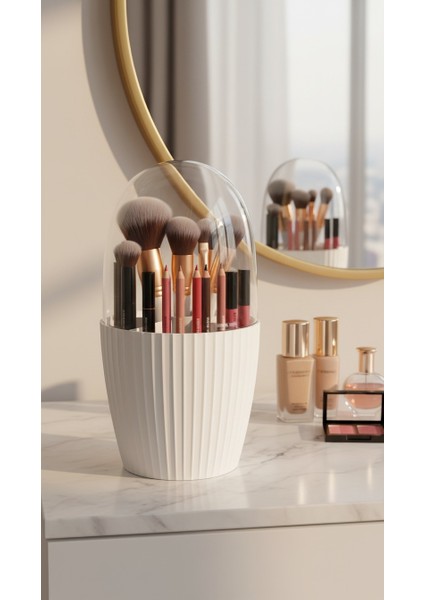7 Bölmeli Çok Amaçlı Organizer, Diş Fırçalık, Makyaj Fırçası Düzenleyicisi