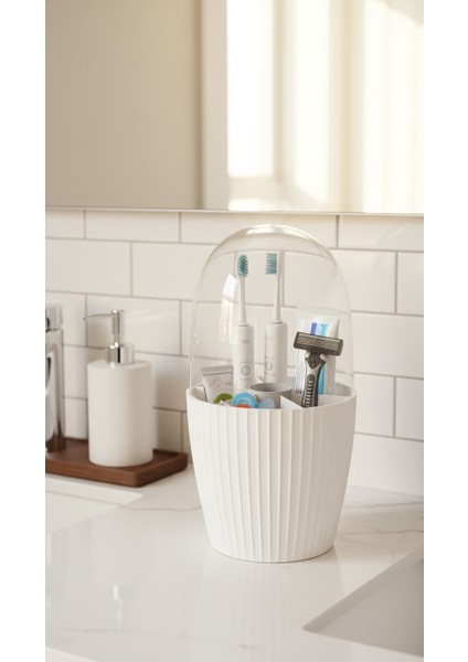 7 Bölmeli Çok Amaçlı Organizer, Diş Fırçalık, Makyaj Fırçası Düzenleyicisi modelleri