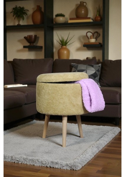 Mantar Sandıklı Puf – Yumuşacık Doku Teddy Kumaş Makyaj Masa Pufu Bench fiyatları