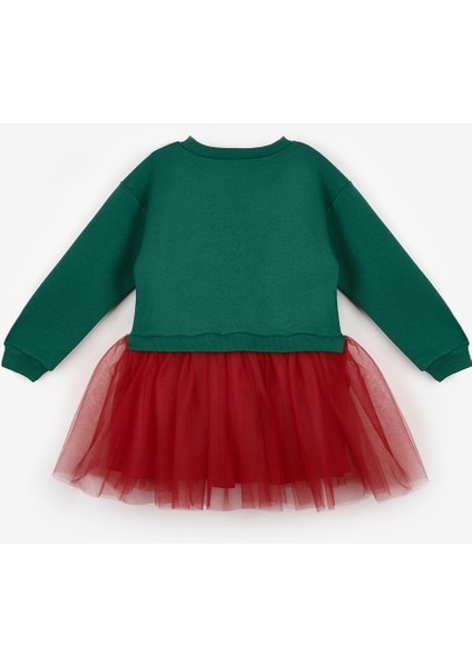 Yeşil Koala Baskılı Kız Çocuk Yılbaşı Elbise - Renata fiyatları