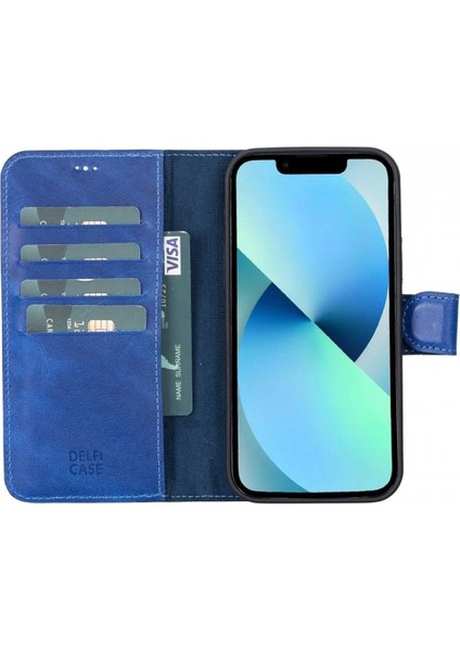 Apple iPhone 12 Pro Uyumlu Deri Cüzdanlı Kılıf Okyanus Mavi fırsatları