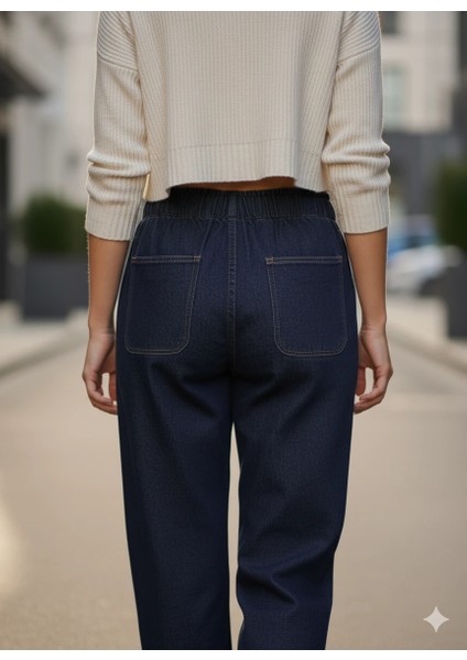 Vera Modern Bol Paça Jogger Kesim Denim Pantolon