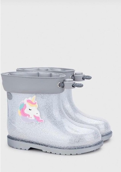 Bimbi Unıcornıo Glitter Gri Kız Çocuk Yağmur Botu