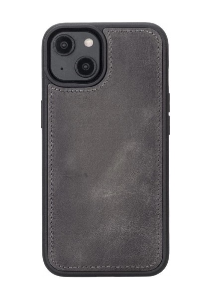 Apple iPhone 14 Uyumlu Deri Cüzdanlı Kılıf Mwwn VS4EF Gri modelleri