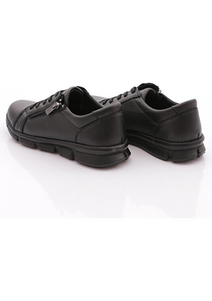Fabbi 635 Kadın Hakiki Deri Günlük Fermuarlı Faylon Taban Casual Ayakkabı Siyah modelleri
