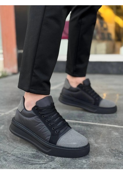 Mtxdpn KB-X46 Kuback Siyah Gri Yüksek Siyah Taban Günlük Spor Ayakkabı (Numara: 44) modelleri