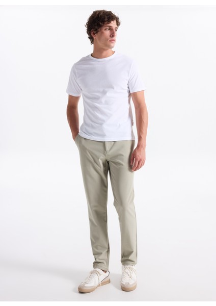 Gmg Fırenze Lastikli Bel Normal Paça Jogger Bej Erkek Pantolon GU25MFW01010