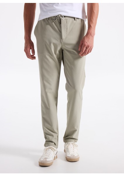 Gmg Fırenze Lastikli Bel Normal Paça Jogger Bej Erkek Pantolon GU25MFW01010 fiyatları