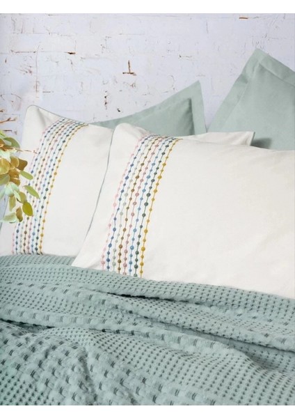 Cotton Box Aura Çift Kişilik Pike Takımı Pebble Mint fiyatları