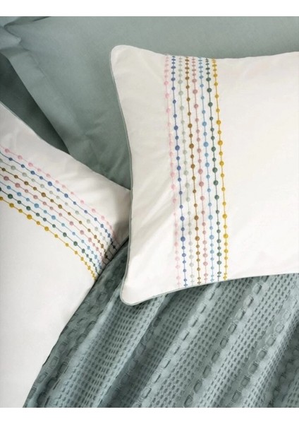 Cotton Box Aura Çift Kişilik Pike Takımı Pebble Mint modelleri