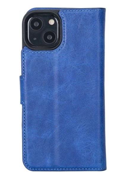 Apple iPhone 13 Pro Max Uyumlu Deri Cüzdanlı Kılıf Okyanus Mavi modelleri