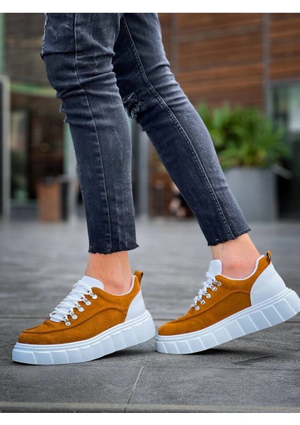 Mtxdpn KB-X10 Kuback Taba Süet Beyaz Yüksek Taban Günlük Spor Ayakkabı (Numara: 41) modelleri