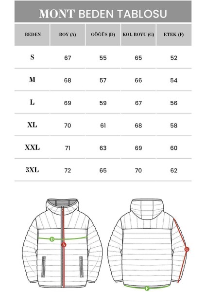 Erkek Kiremit Rüzgar Geçirmez Kapüşonlu Taşınabilir Çantalı Elyaf Dolgulu Hafif Spor Mont