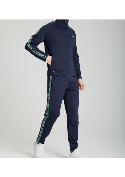 Şeritli Lacivert Dar Kesim Erkek Eşofman fırsatları