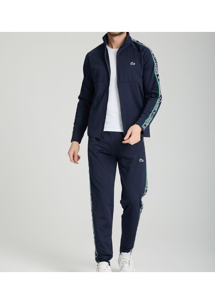 Şeritli Lacivert Dar Kesim Erkek Eşofman fırsatları