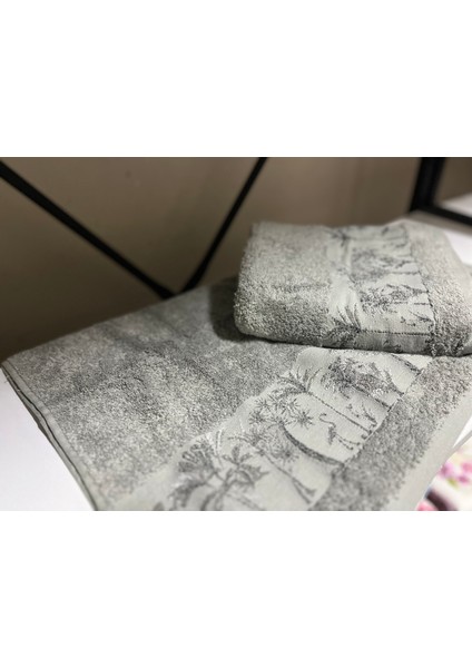 Bambu Palmiye Desen El Yüz Havlusu