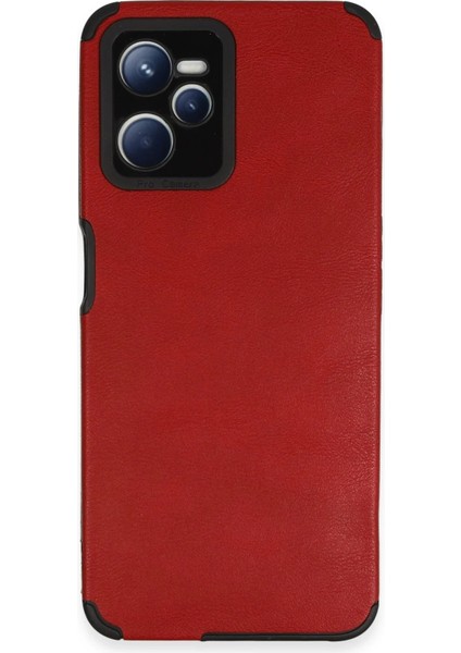 Realme C35 Kılıf Loop Deri Silikon - KIRMIZI-(5796)