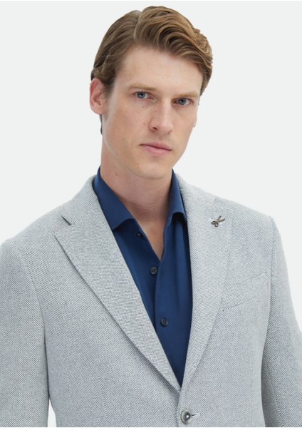 Ekru Mikro Shirt Shoulder Slim Fit Pamuk Karışımlı Örme Ceket indirimleri