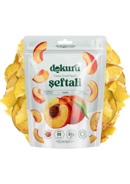Dekuru Freeze Dried Şeftali 20G – Dondurularak Kurutulmuş Doğal Şeftali Atıştırmalığı
