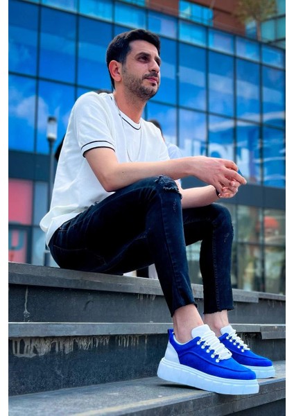 Mtxdpn KB-X10 Kuback Sax Süet Beyaz Yüksek Taban Günlük Spor Ayakkabı Mavi (Numara: 40) modelleri