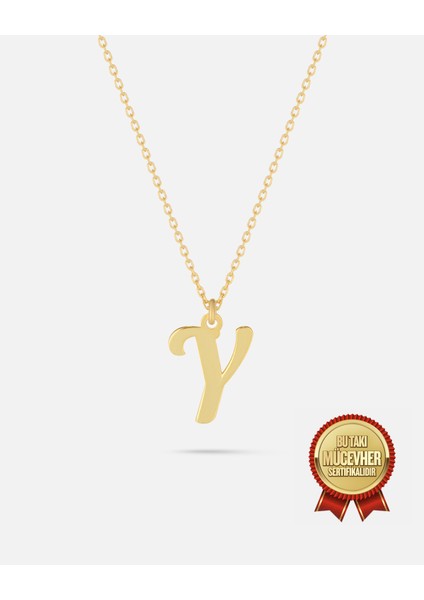 14 Ayar Altın Harfli Kolye