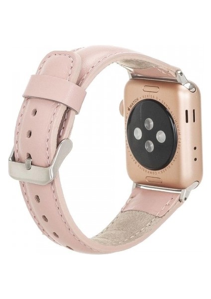 Apple Watch Uyumlu Deri Kordon 42-44-45MM Nu2 Pembe fiyatları