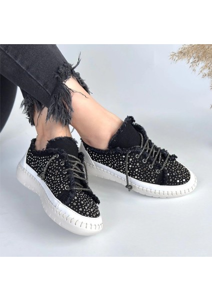 Mtxdpn Guji Siyah Kot Bağcıklı Spor Ayakkabı (Numara: 39) indirimleri