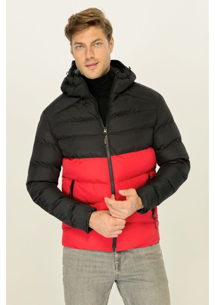 Erkek Rüzgar Geçirmez Suya Dayanıklı Kışlık Şişme Dolgulu Mont