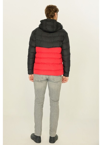 Erkek Rüzgar Geçirmez Suya Dayanıklı Kışlık Şişme Dolgulu Mont