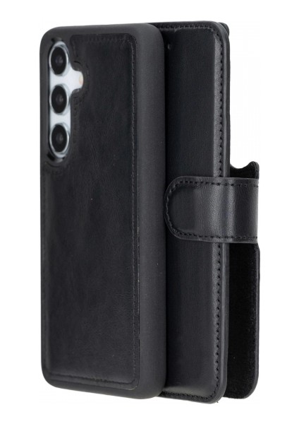 Samsung Galaxy S24 Uyumlu, Deri Cüzdanlı Kılıf, Parlak Siyah fiyatları