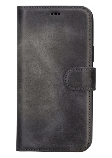 Apple iPhone 15 Plus Uyumlu Deri Cüzdanlı Kılıf Mwwn VS4EF Gri fırsatları