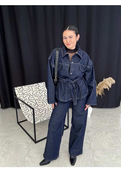 Kuşaklı Denim Takım fırsatları