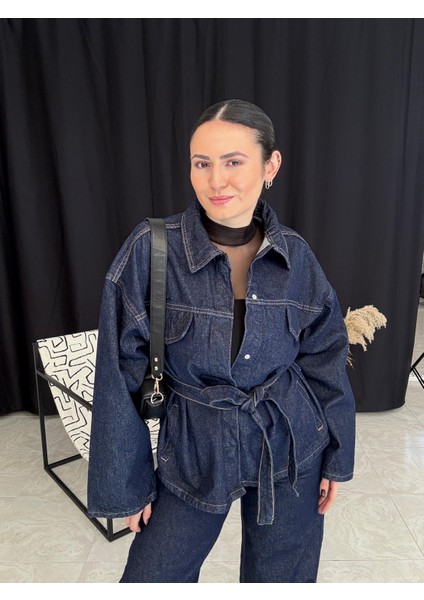 Kuşaklı Denim Takım indirimleri