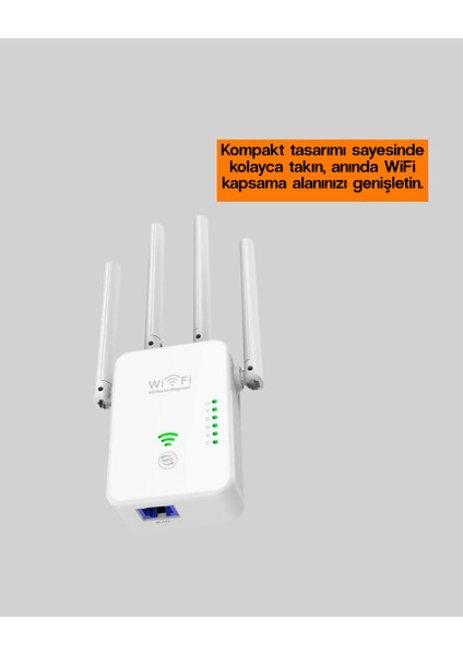 Çift Bantlı Otomatik Kurulum Wifi Repeater Menzil Genişletici - SBS2783-2450 modelleri