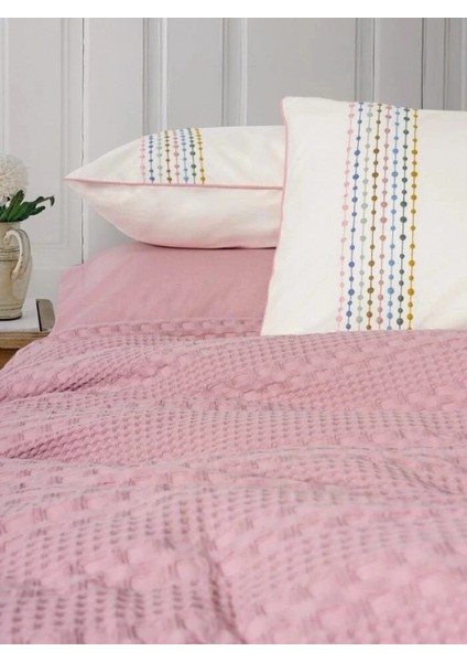 Cotton Box Aura Çift Kişilik Pike Takımı Pebble Pembe fiyatları