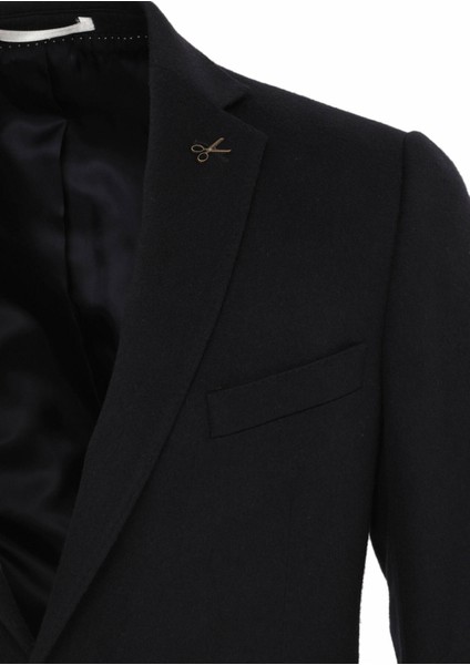 Lacivert Düz Regular Fit %100 Kaşmir Ceket fiyatları