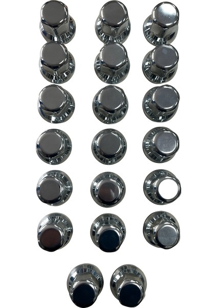 Bijon Kapağı 32MM Krom Tır Kamyon Jant Somun Koruma (20 Adet)