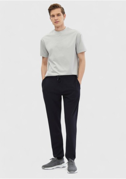 Açık Gri Düz Bisiklet Yaka %100 Pamuk T-Shirt fiyatları