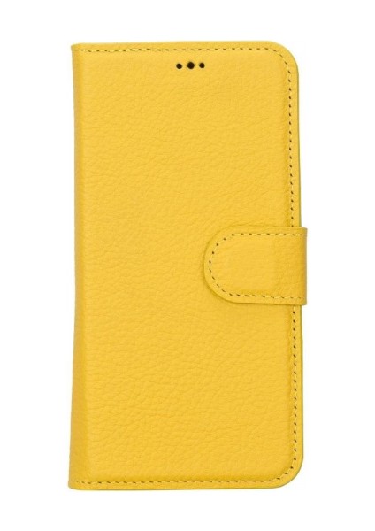 Apple iPhone 14 Pro Uyumlu Deri Cüzdanlı Kılıf Mwwn FL12 Sarı fırsatları