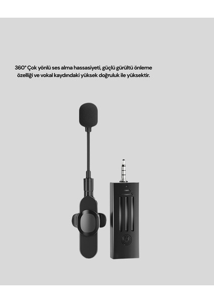 2.4 Ghz Kablosuz Yaka Mikrofonu – 60 Metre Menzil Gürültü Azaltma Type-C Şarjl - SBS4090-6811 fiyatları