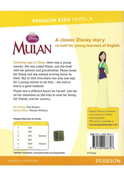Mulan - Penguin English Kids Readers Level 6 fiyatları
