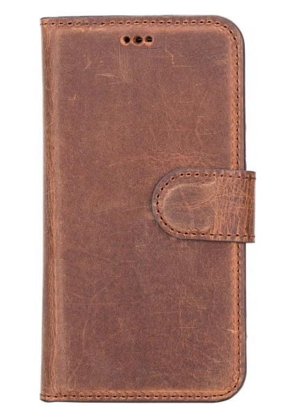 Apple iPhone 12 Mini Uyumlu Deri Cüzdanlı Kılıf G2 Antik Kahve fırsatları