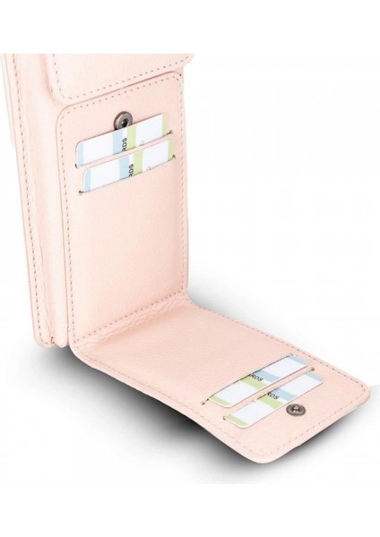 Avjin 6.9 Inch Uyumlu Deri Kılıf Cüzdan Askılı Erc5 Pembe fiyatları