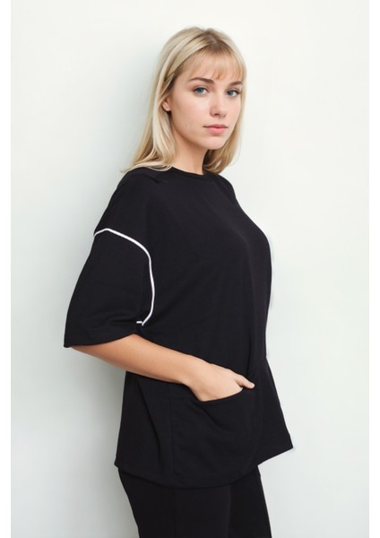 Kanguru Cepli Yuvarlak Yaka Bluz fiyatları