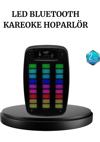 Gts 1793 Kablosuz Bluetooth Hoparlör 6.5 Inç Işıklı ve Güçlü Bass - SBS3639-6855