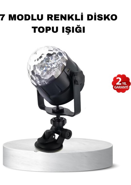 Müzik Ritmine Duyarlı Renkli Disko Topu – 7 Modlu Işıklı Parti Lambası - N126J984-M03126
