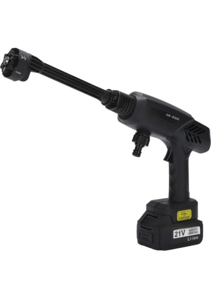 HX-3000 Kablosuz Yüksek Basınçlı Taşınabilir Araç Yıkama Makinesi 260 Psı 18.500RPM 4000MAH Çift Batarya