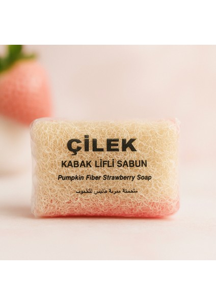 Doğal Çilek Kabak Lifli Sabun